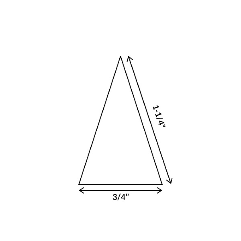 Acrylic Cutting Template 1-1/4" Isosceles Triangle | Sew &amp; Quilt